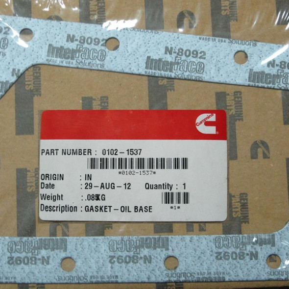 Прокладка поддона 0102-1537 X1.7G1